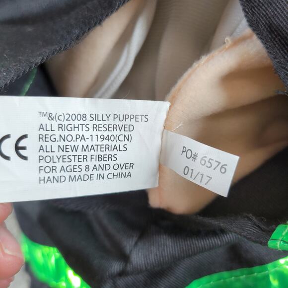 Silly Puppets Fireman Dog Puppet 23" Dalmatian Animal Plush 2008 Rod - Picture 13 of 16